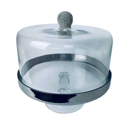 Bricard® kakefat med glasslokk (Ø) 29,5 cm, Sølv