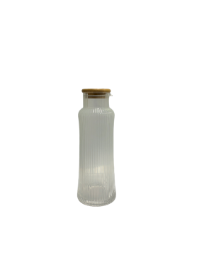 Bavary Rillet Glasskaraffel med Babmuslokk - 1,15L