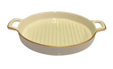 Serveringsfat Rillet rund