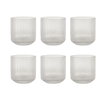 6stk. Drikkeglass i stripete design 30 cl