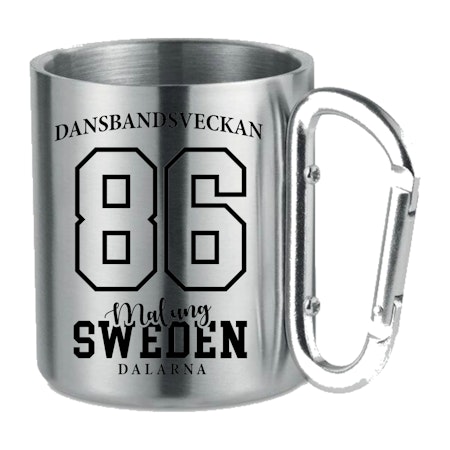 Stålmugg med karbinhake