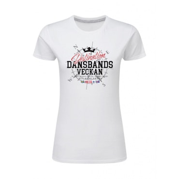 T-Shirt  Destination Dansbandsveckan Vit Dam