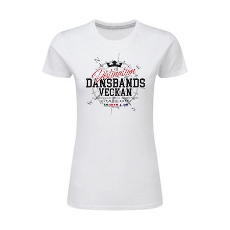 T-Shirt  Destination Dansbandsveckan Vit Dam