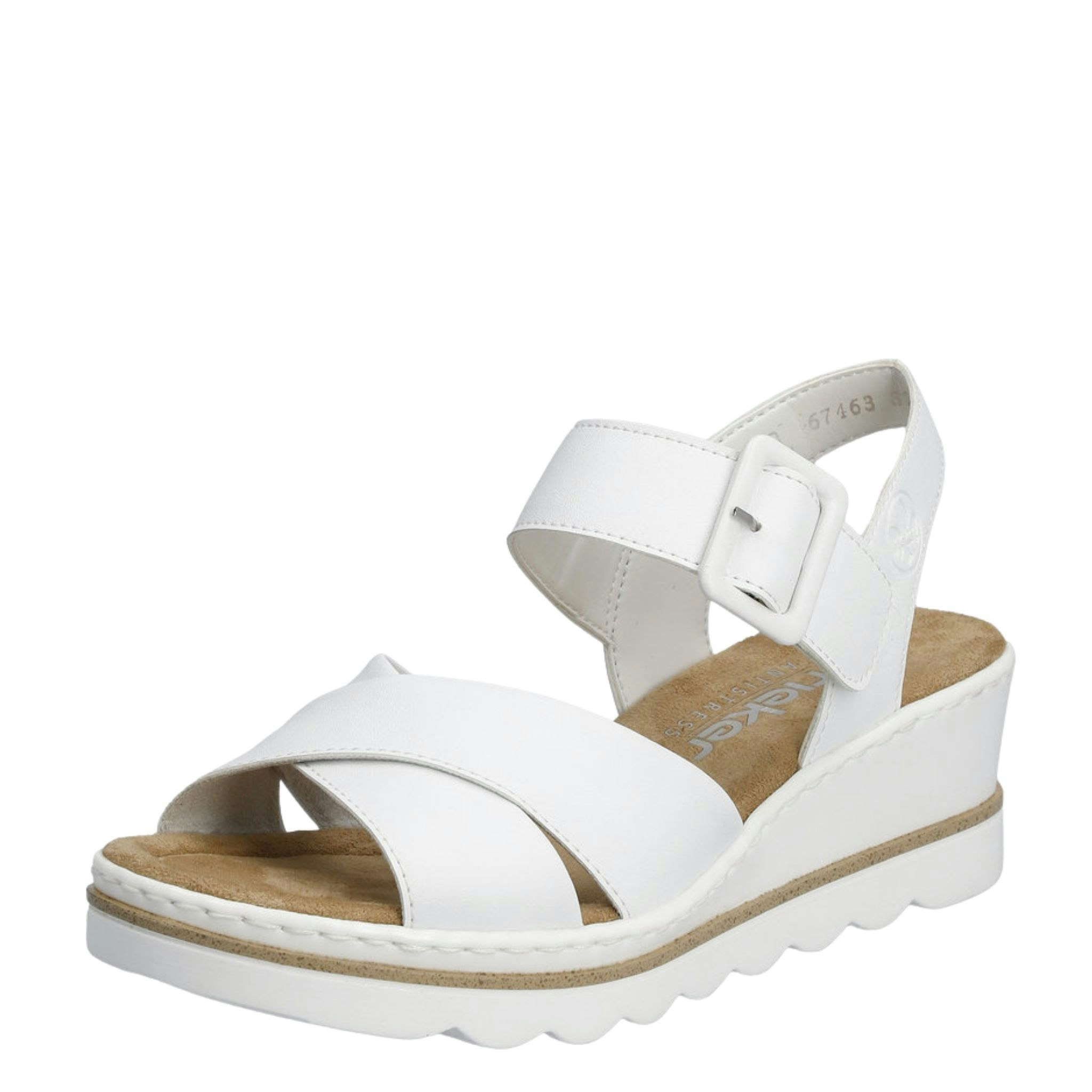 Vita sandaler med kilklack - Trampolin - Köp skor online och i fysisk butik  hos oss!