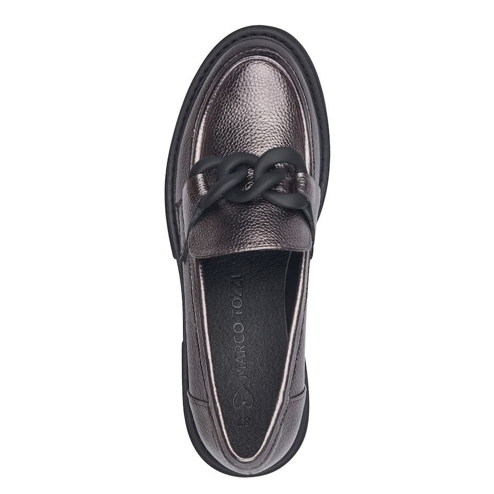 Silvrig Loafer Marco Tozzi