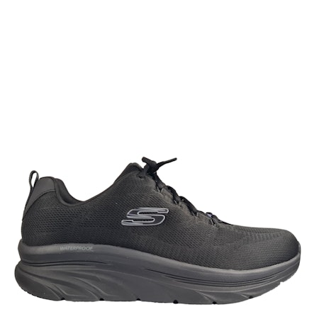 Skechers D'lux Walker: Svart vattentät sneaker med Memory Foam Sula