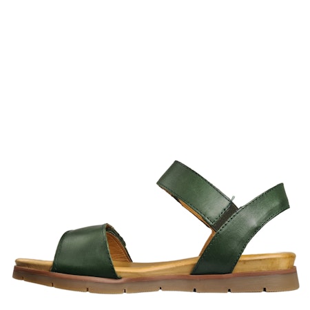 Grön sandal i mjukt läder från Rosa Negra