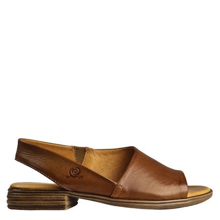 Rosa Negra Slingback-sandal i brunt läder med elegant skärning