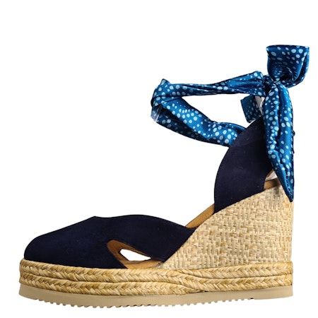 Unisa Marinblå espadrillo med knytband