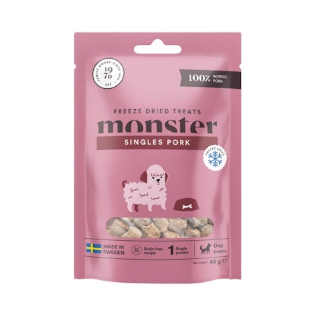 Monster Freeze Dried Dog treats Pork 45g