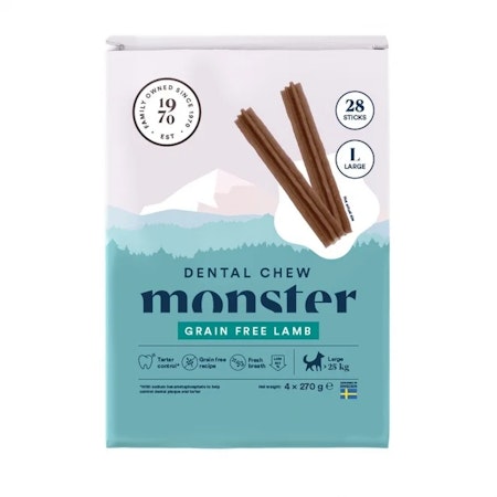 Monster Dental Chew GF Lamb L (Month, 28st)