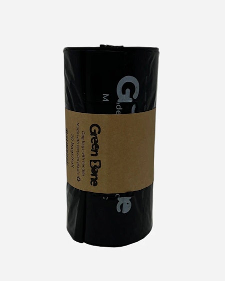 Green Bone Bajspåsar knythandtag svart (70-pack)