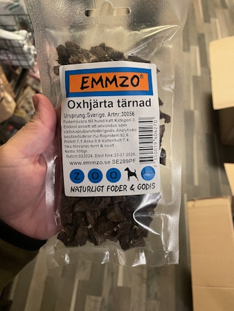 Emmzo Oxhjärta tärnad 100g