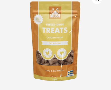 MUSH Freeze-dried treats Chicken heart 55g