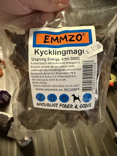 Emmzo Kycklingmage 200g