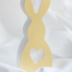 Dekoration - Gul kanin med hjärta M