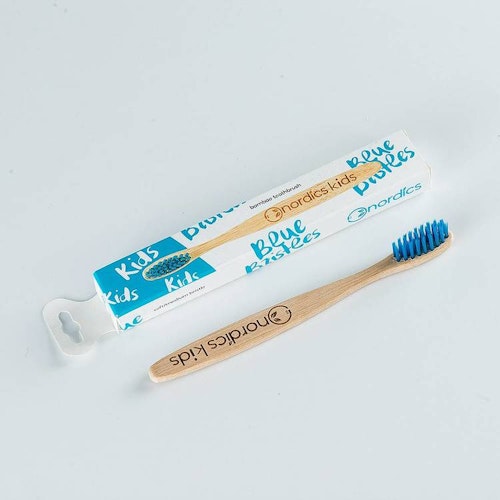 Tandborste i bambu för barn (blå) - Nordics