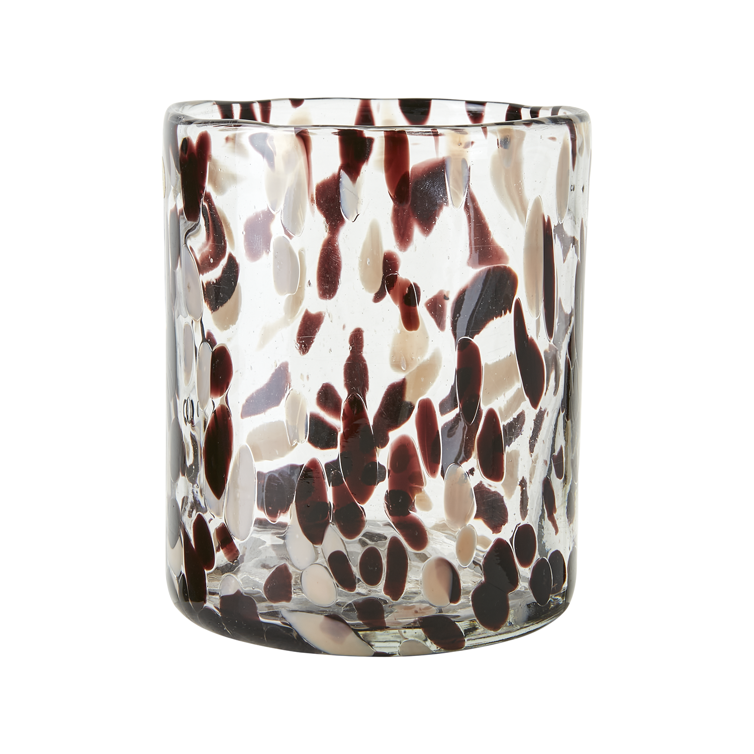 Handgjord värmeljushållare 12cm, Brun/beige/svart