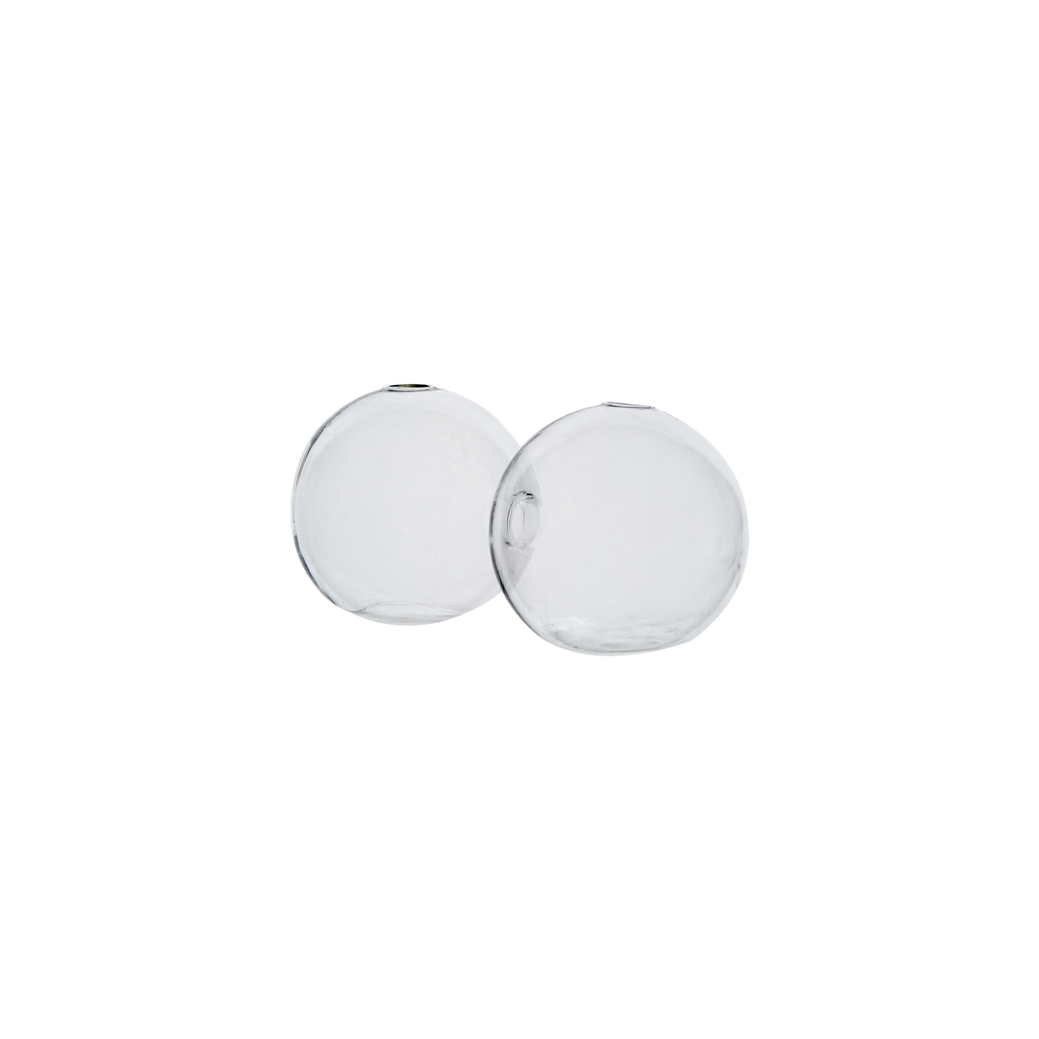 Munblåst vas 2 bubblor, 14cm