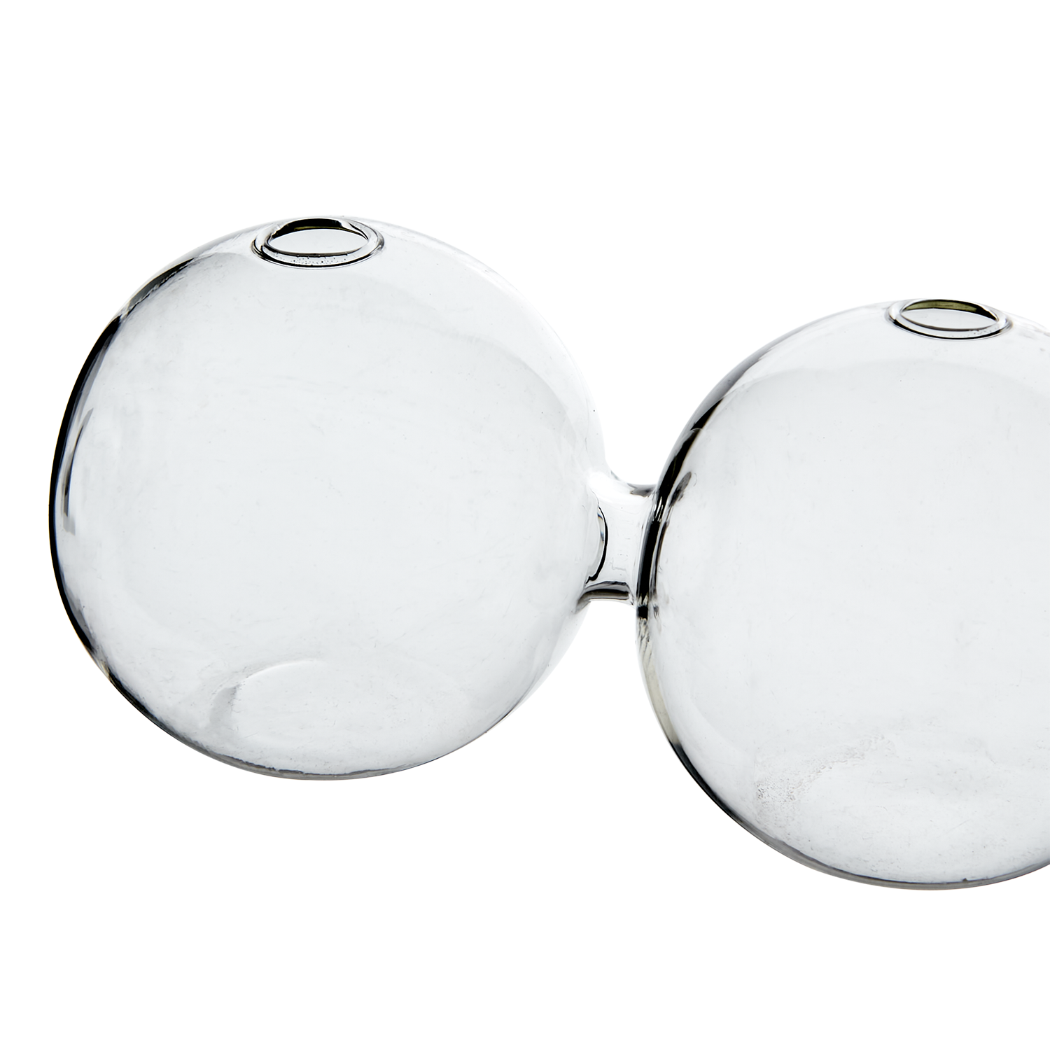Munblåst vas 2 bubblor, 14cm