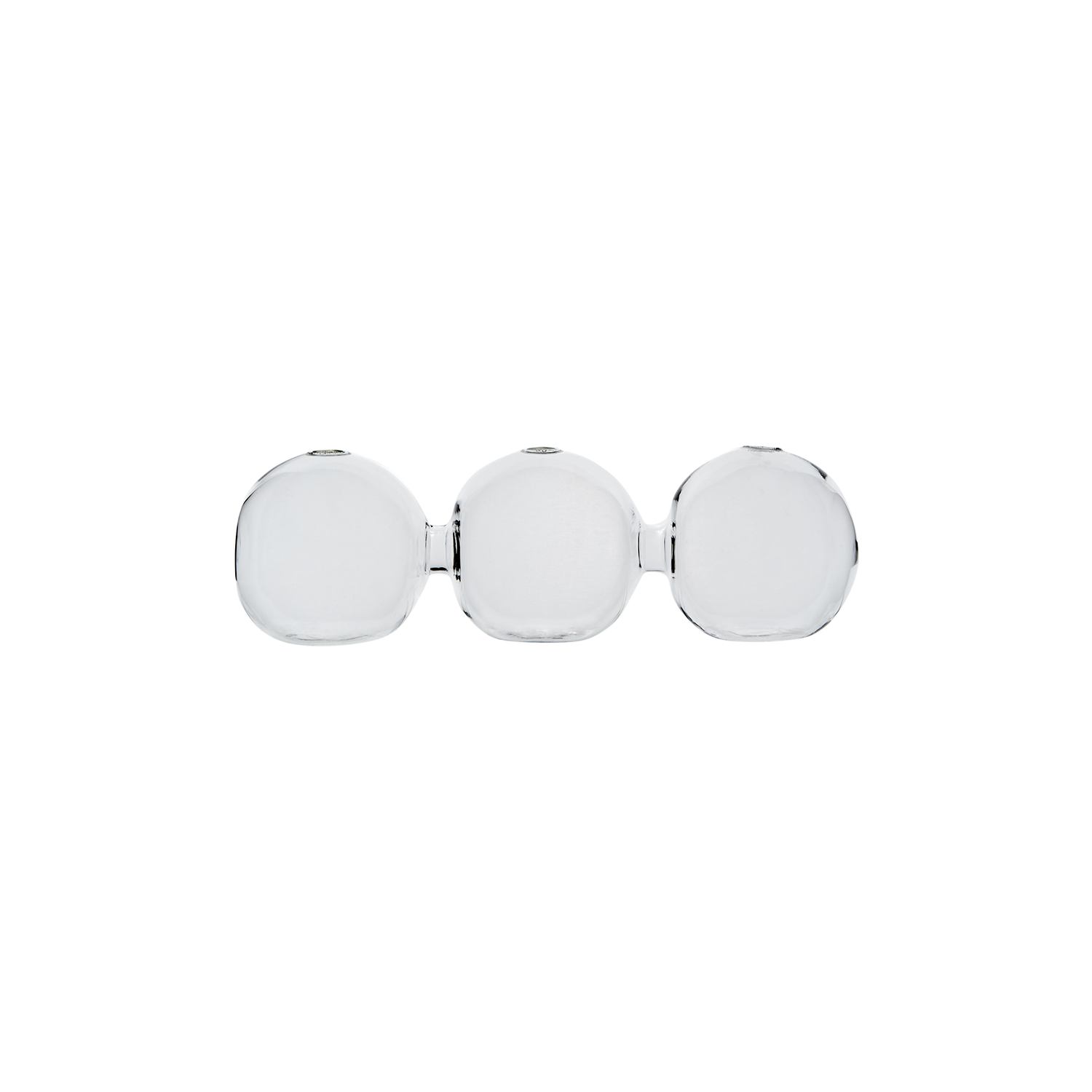 Munblåst vas 3 bubblor, 22cm
