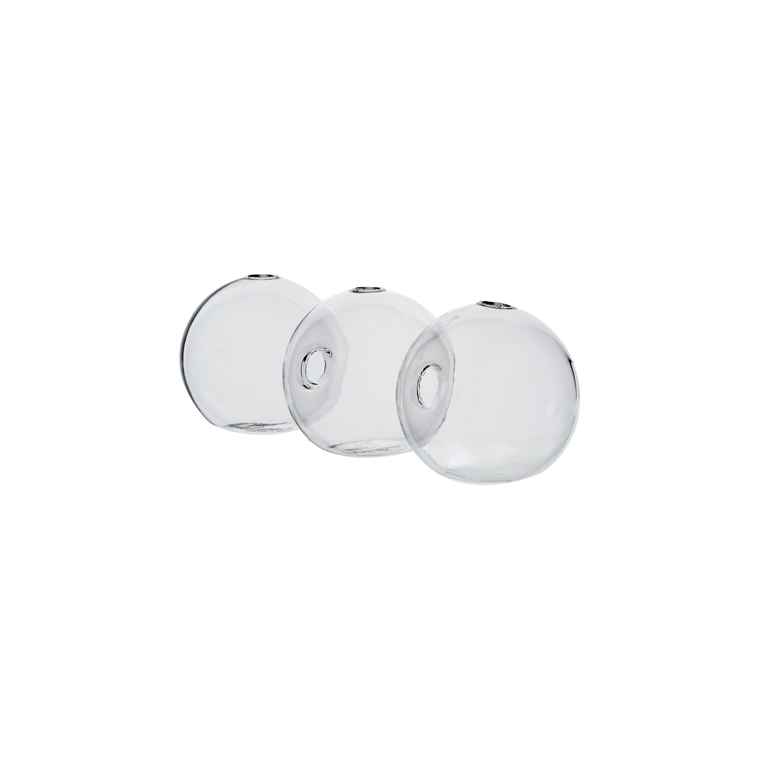 Munblåst vas 3 bubblor, 22cm