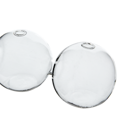 Munblåst vas 3 bubblor, 22cm