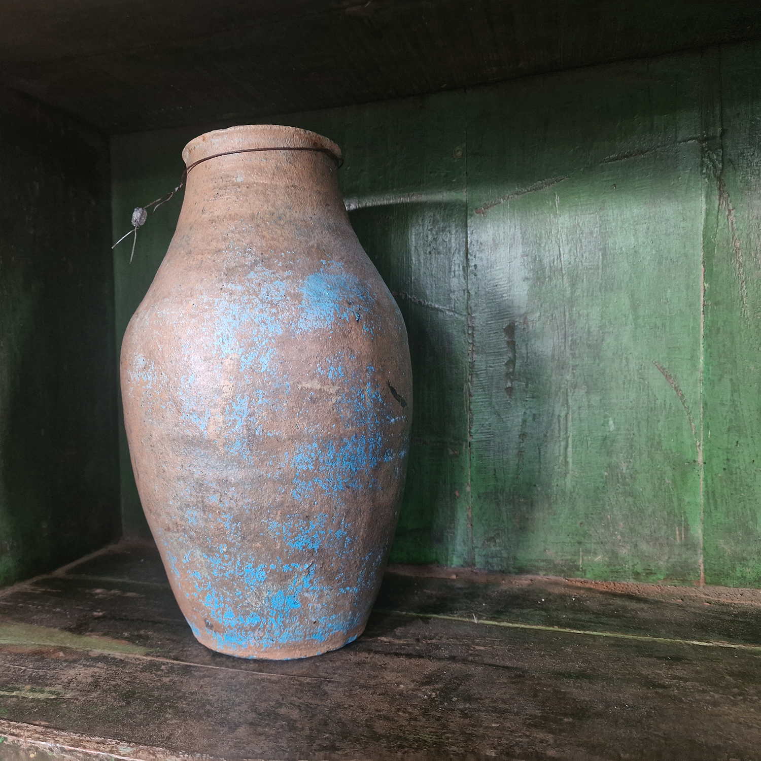 Vintage urna, Blå