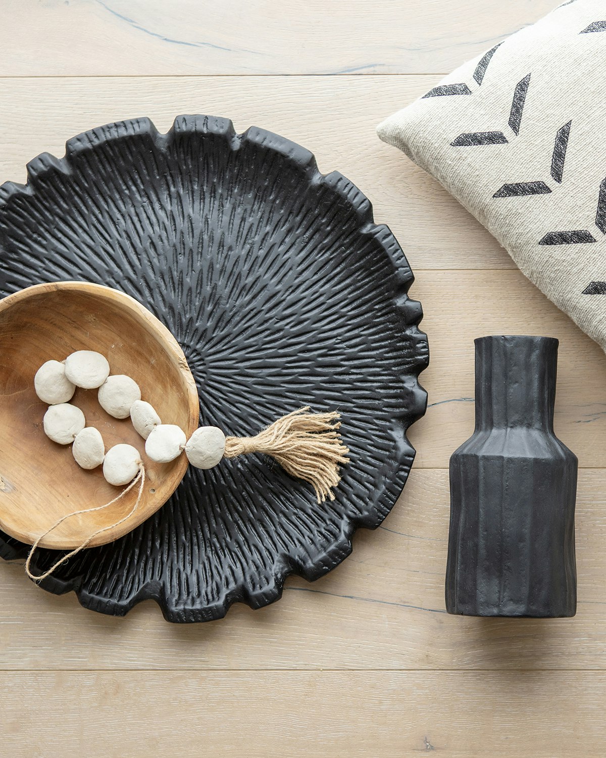 ATHENA Dekoration, Svart/natur