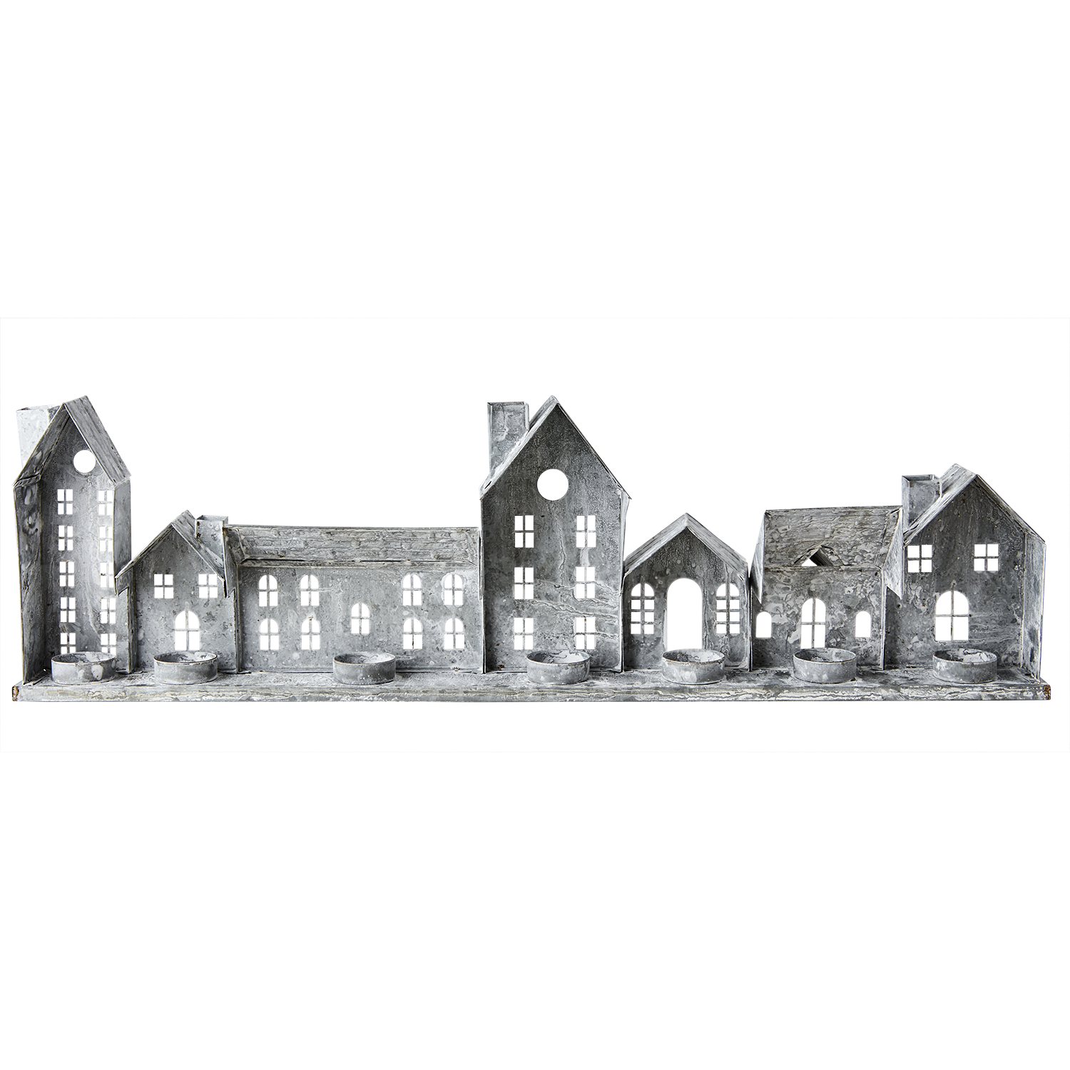 Ljuslykta hus i järn, 68cm