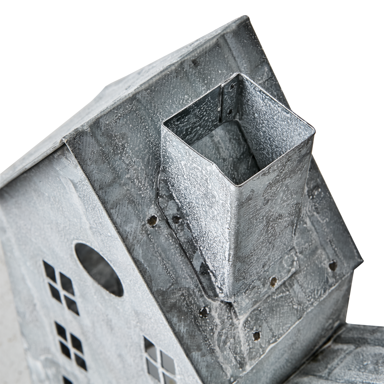 Ljuslykta hus i järn, 68cm