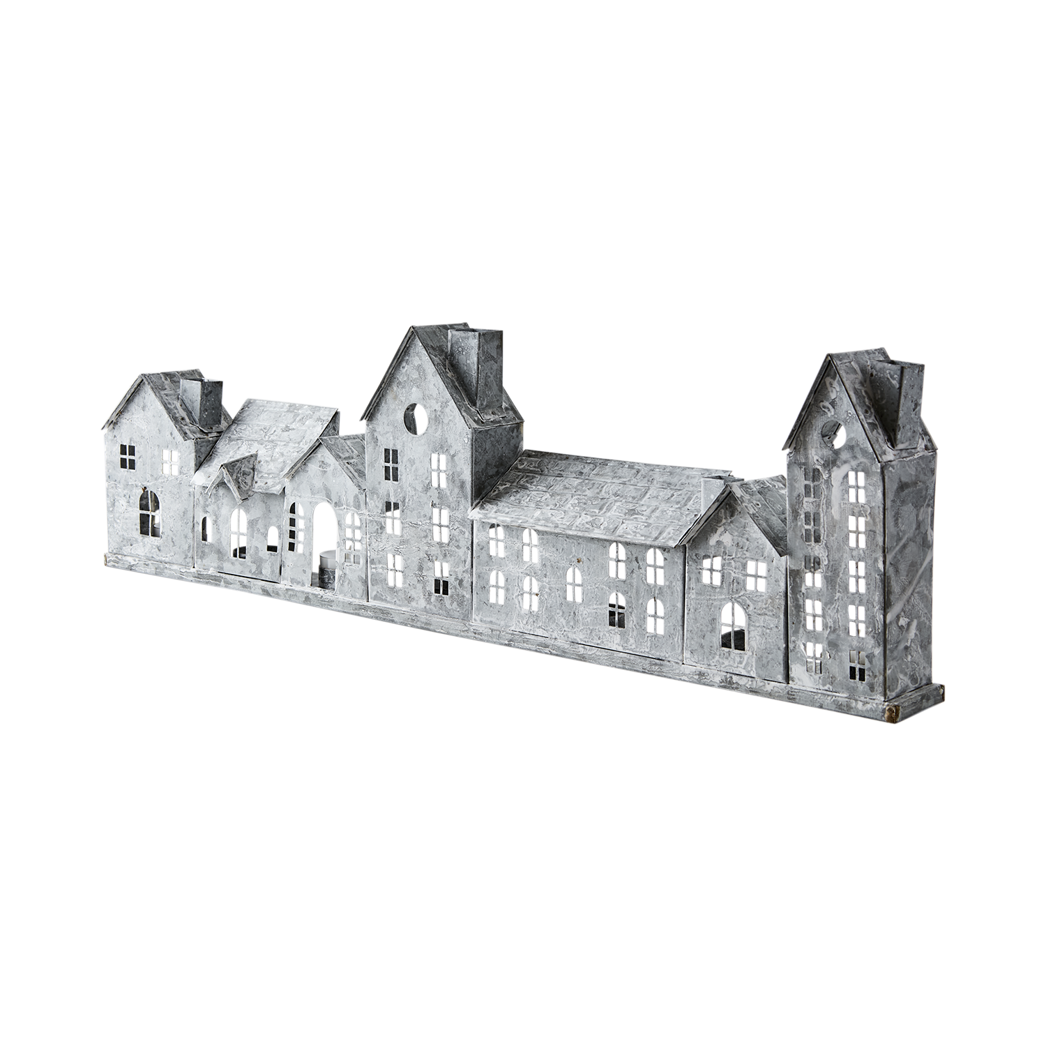 Ljuslykta hus i järn, 68cm