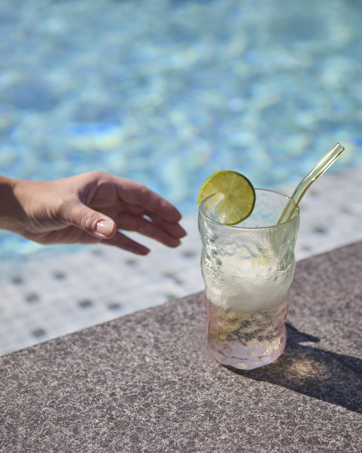 COCKTAIL Glas, Grön/rosa, 4-pack