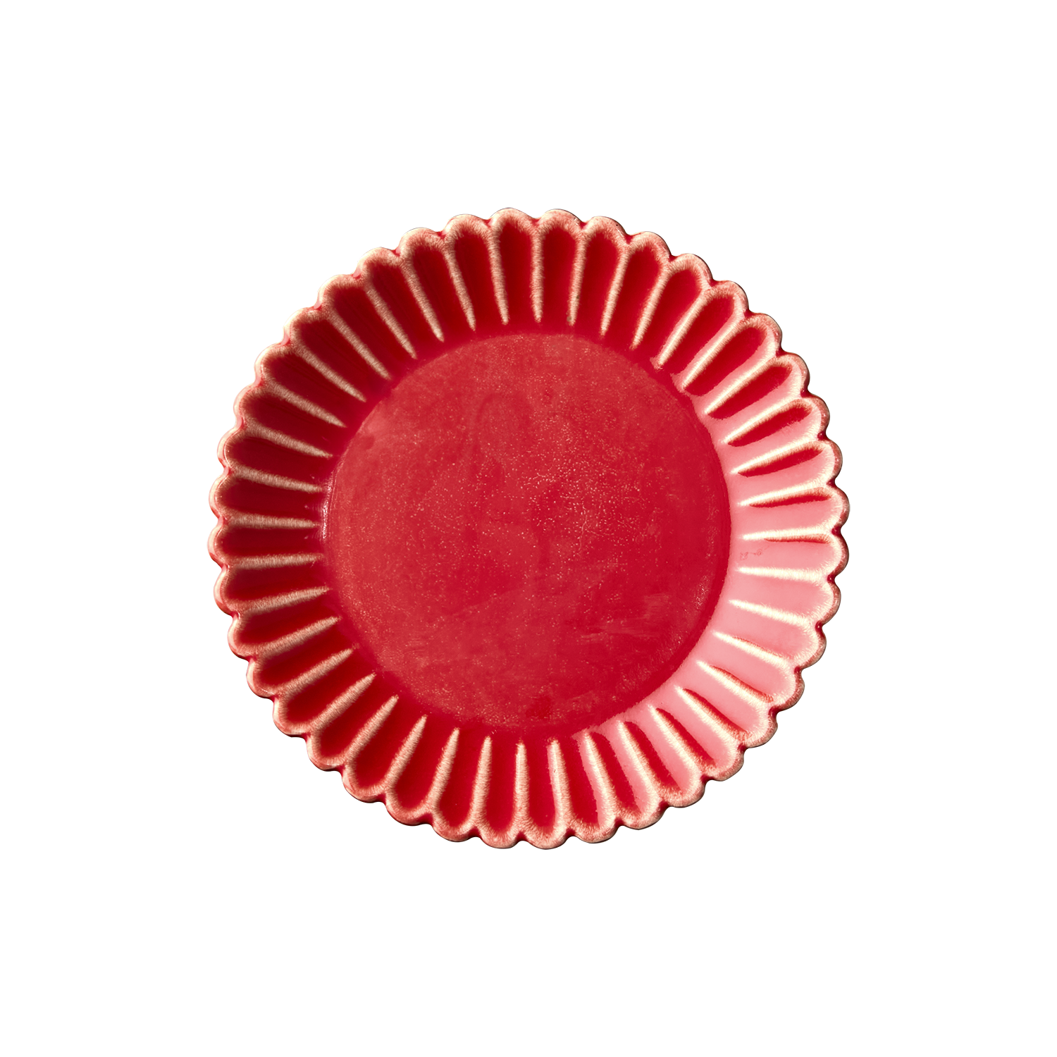 HULDA Tallrik Ø19 cm, Korallröd, 4-pack