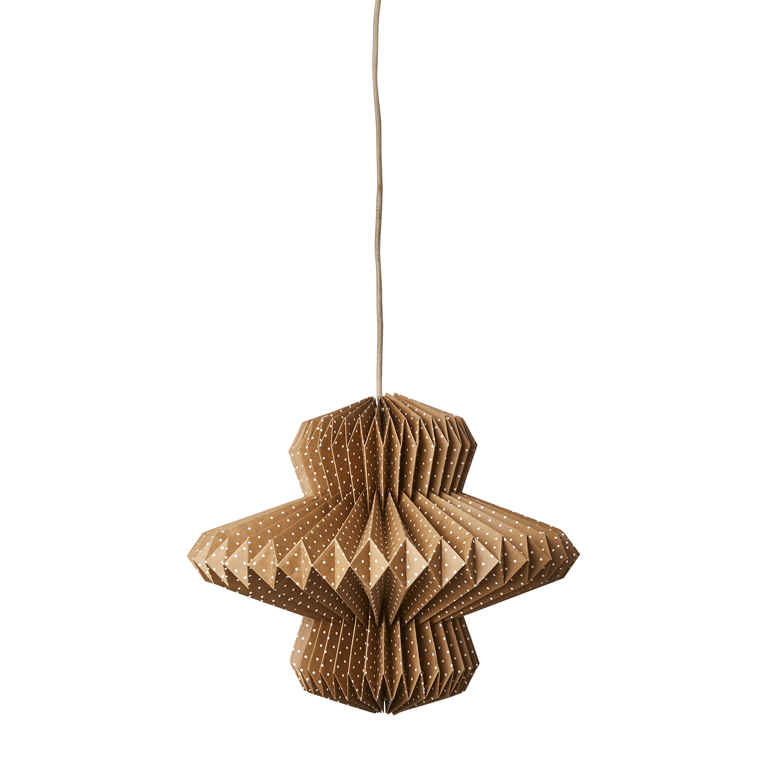 UNI Lampskärm, Brun/vit