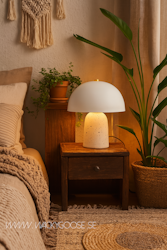 FUNGI Bordslampa/Limited Edition M, Vit/svart