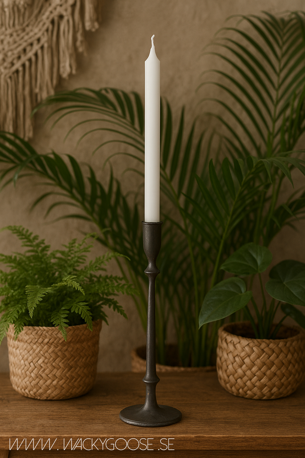 Ljusstake i järn, 22cm