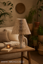 UNI Lampskärm, Brun/vit