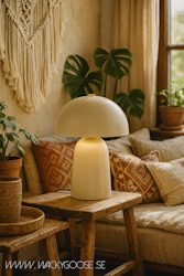 FUNGI Bordslampa M, Beige