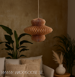 UNI Lampskärm, Brun/vit