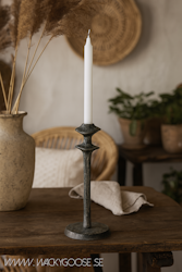 JANZA Ljusstake, Grå/svart