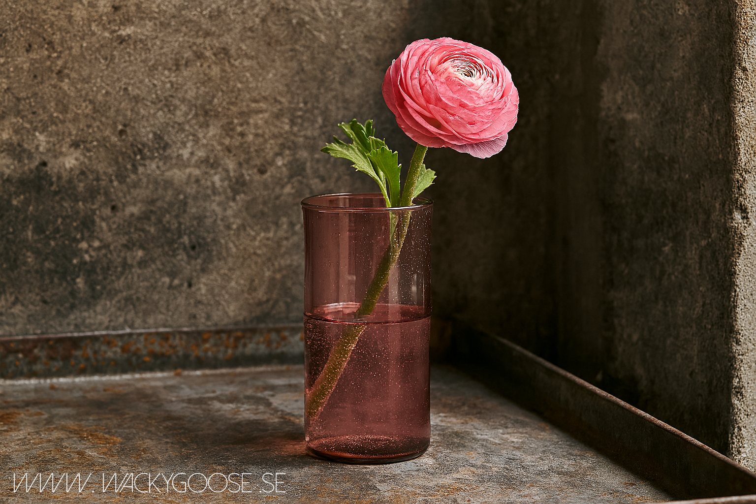 VIOLETTA Vas av återvunnet glas, Rosa