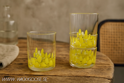 COCKTAIL Glas, Klar/gul, 4-pack