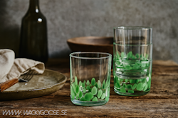 COCKTAIL Glas, Klar/grön, 4-pack