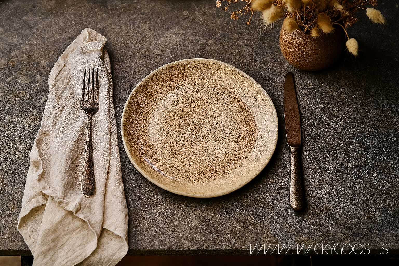 HILMA Servis 12 delar, Stengods, Beige