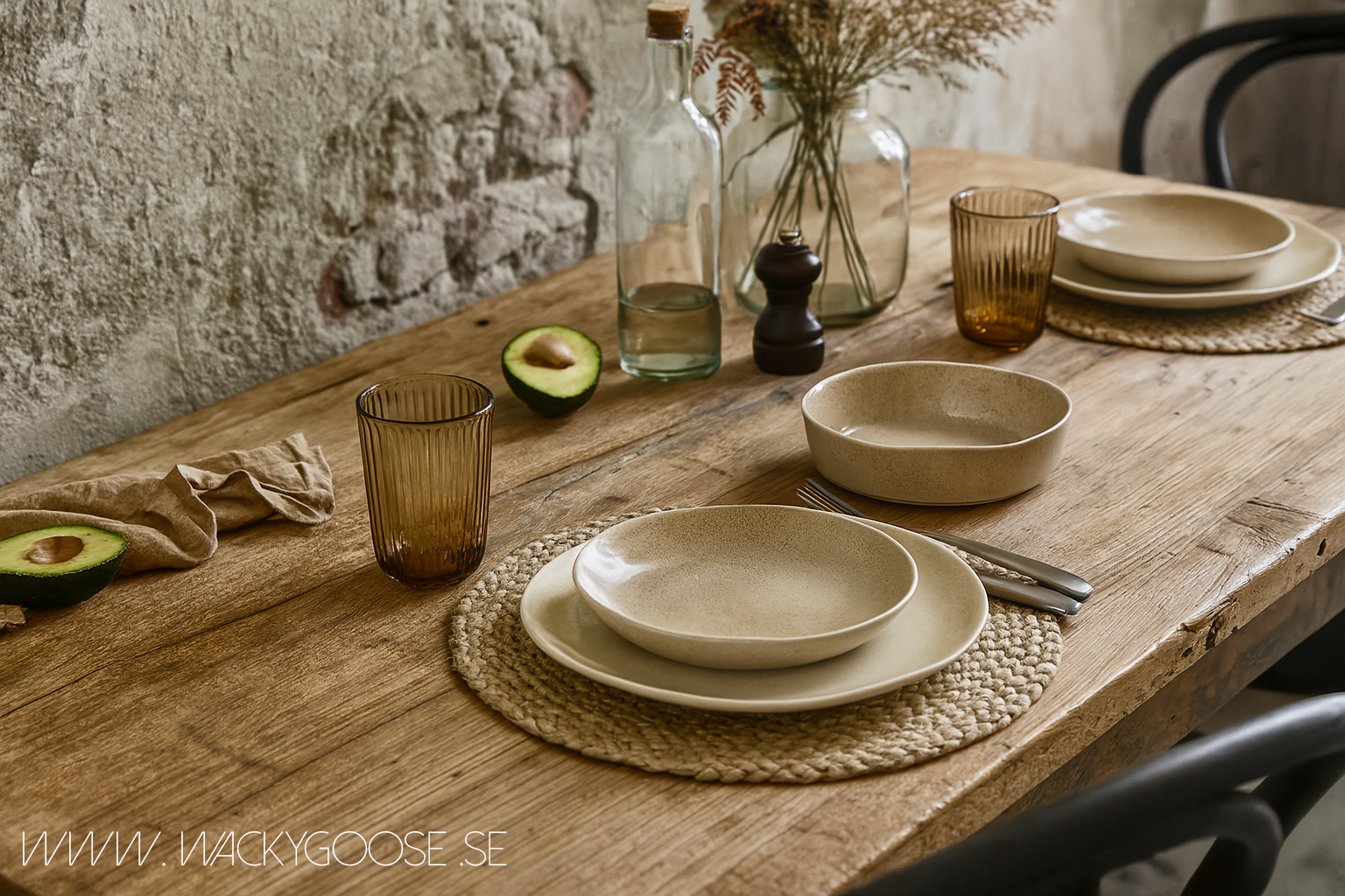 HILMA Servis 12 delar, Stengods, Beige