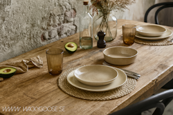 HILMA Servis 12 delar, Stengods, Beige