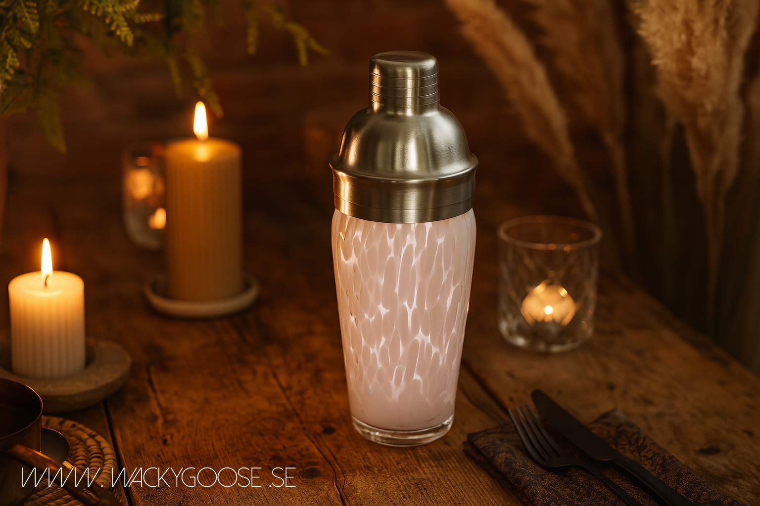 COCKTAIL Shaker, Klar/rosa