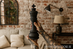 CHESS Dekorativ schackpjäs, Svart