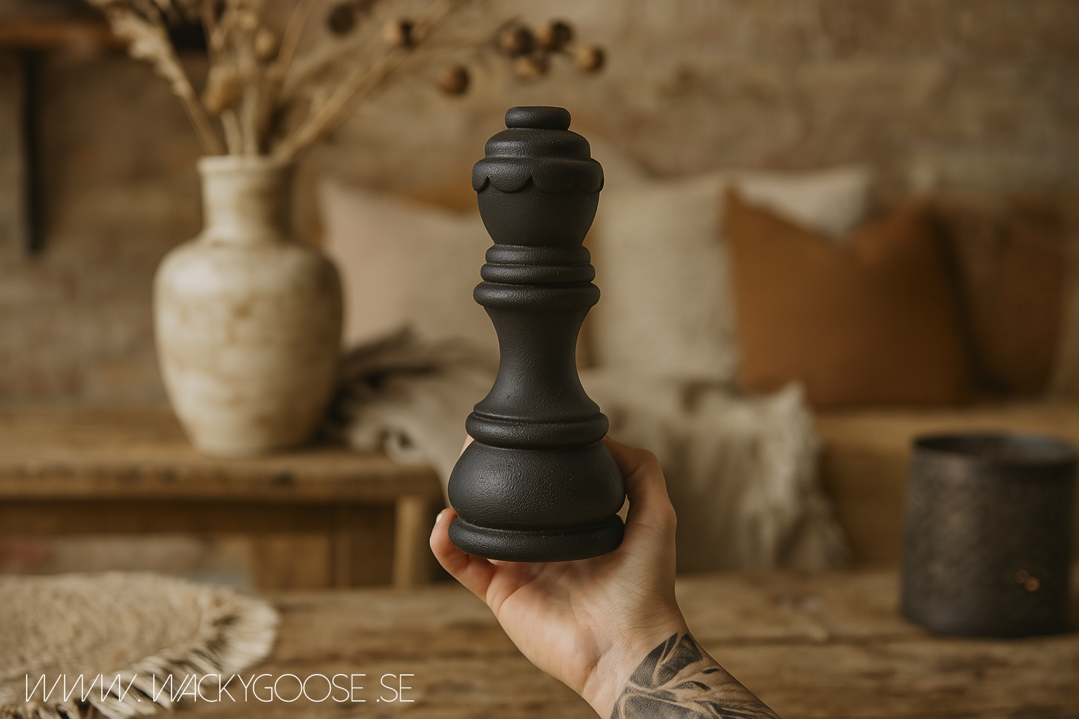 CHESS Dekorativ schackpjäs, Svart